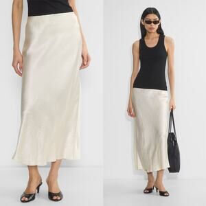 Aritzia Babaton Slip Satin Maxi Skirt Denude